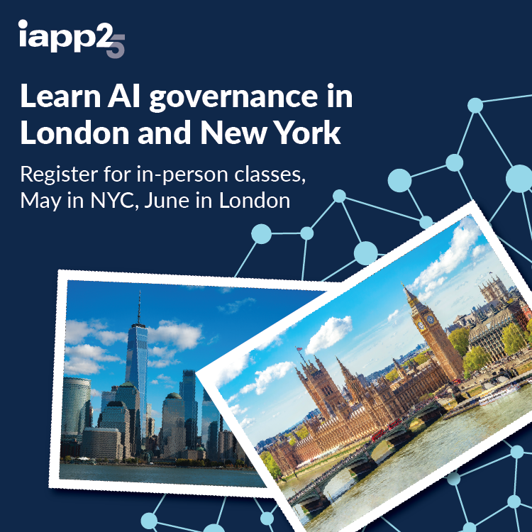 Learn AI governance in London, New York